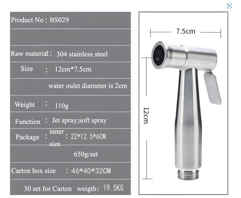 Handheld Sprayer Kit Cloth Diaper Sprayer Set